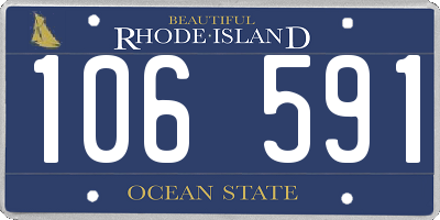 RI license plate 106591