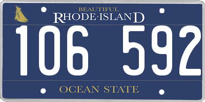 RI license plate 106592
