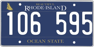 RI license plate 106595
