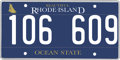 RI license plate 106609
