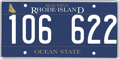 RI license plate 106622