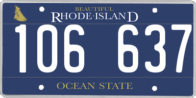 RI license plate 106637