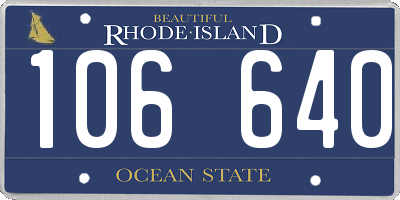 RI license plate 106640