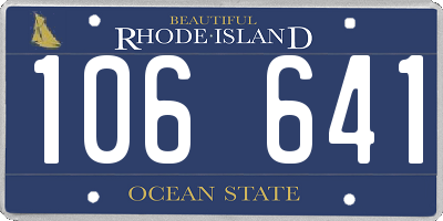 RI license plate 106641