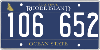 RI license plate 106652