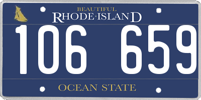 RI license plate 106659