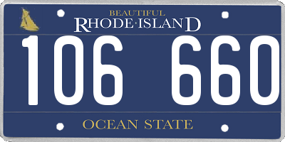 RI license plate 106660