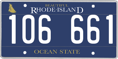 RI license plate 106661