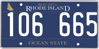 RI license plate 106665