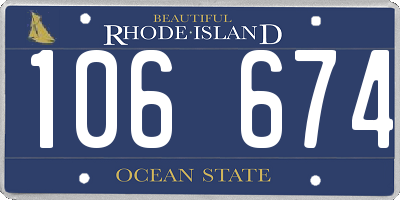RI license plate 106674