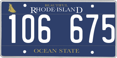 RI license plate 106675