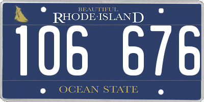 RI license plate 106676