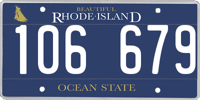 RI license plate 106679