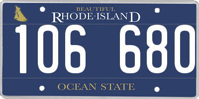 RI license plate 106680