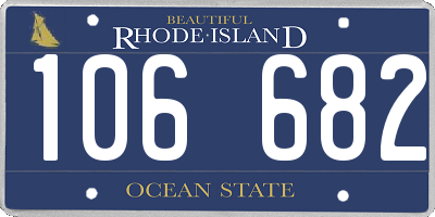 RI license plate 106682