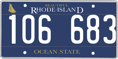 RI license plate 106683