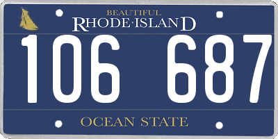 RI license plate 106687