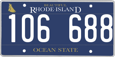 RI license plate 106688