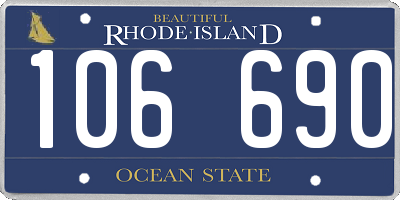 RI license plate 106690