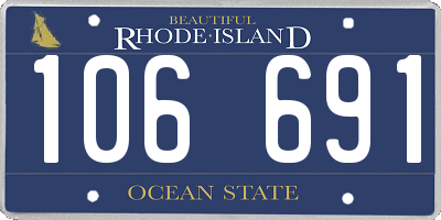 RI license plate 106691