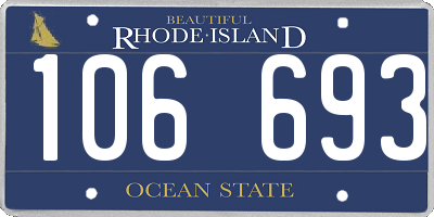 RI license plate 106693