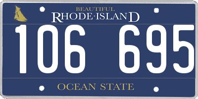 RI license plate 106695