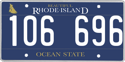 RI license plate 106696
