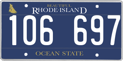 RI license plate 106697