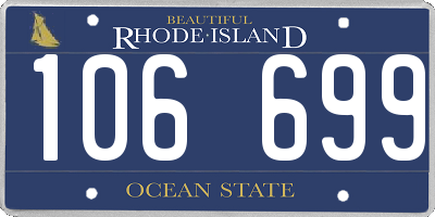 RI license plate 106699