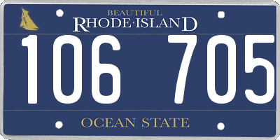 RI license plate 106705