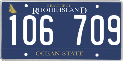 RI license plate 106709