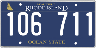 RI license plate 106711