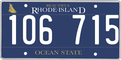 RI license plate 106715