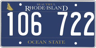 RI license plate 106722