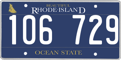 RI license plate 106729