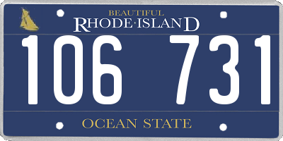 RI license plate 106731