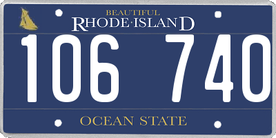 RI license plate 106740