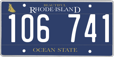 RI license plate 106741
