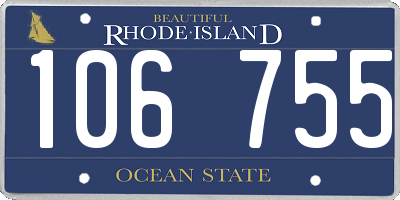 RI license plate 106755