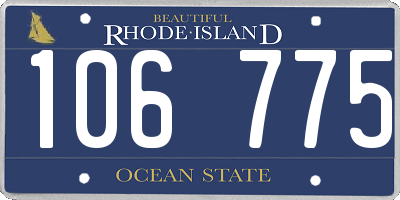 RI license plate 106775