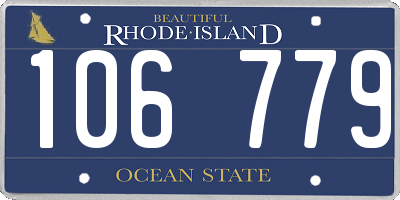 RI license plate 106779