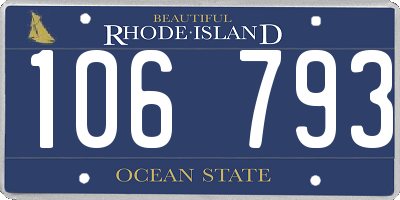 RI license plate 106793