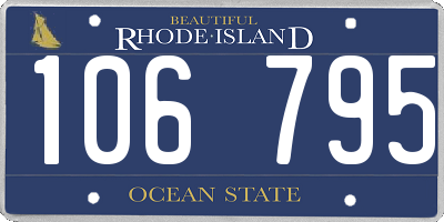 RI license plate 106795