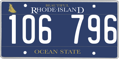 RI license plate 106796