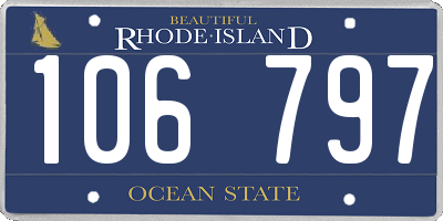 RI license plate 106797