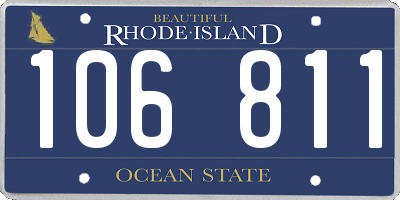 RI license plate 106811