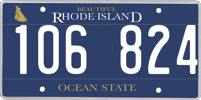 RI license plate 106824