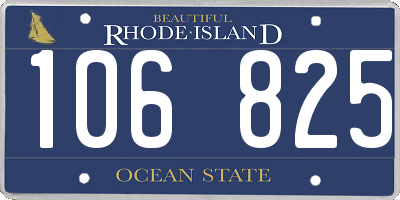 RI license plate 106825