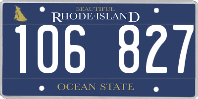 RI license plate 106827