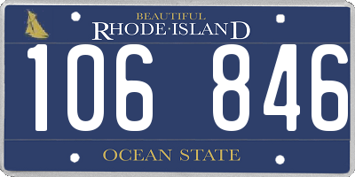 RI license plate 106846
